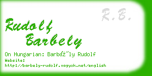 rudolf barbely business card